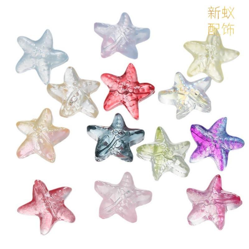 Mary Glass starfish loose beads glass beads handmade diy bracelet necklace jewelry