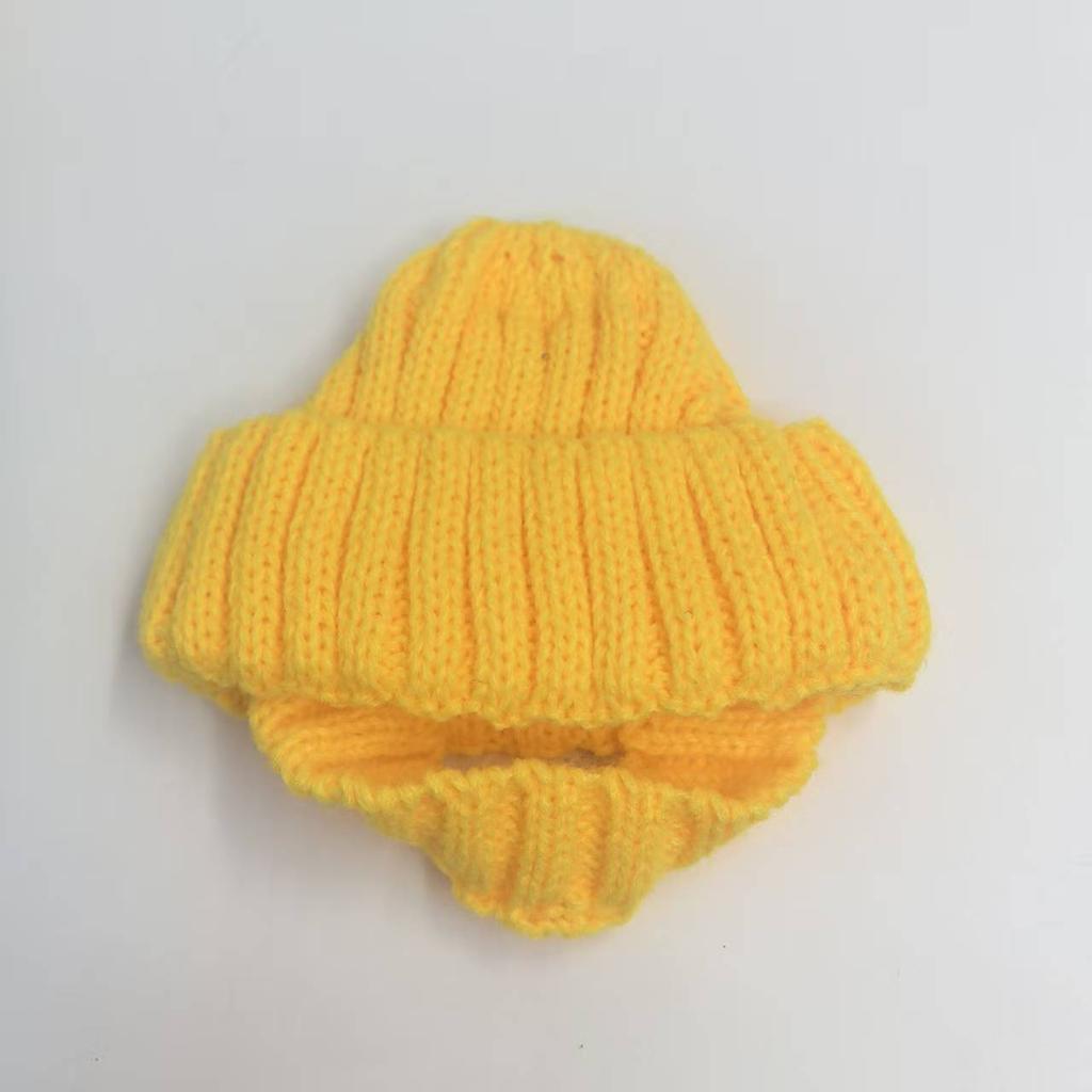 Red Knitted Pet Dog Hat Winter New Year Love Design Wool Cap  Warm Cold-Proof Puppy Headwear Fashionable Festive Pet Accessory