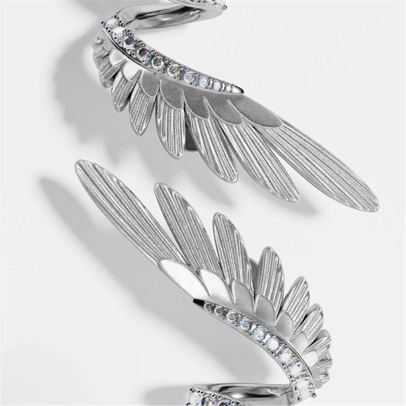 Fashion Wing Earrings Asymmetrical Ear Studs Multifuntional Ear Jewelry Pendant Earrings for Daily Everyday Occasion