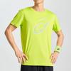 Asics Logo Crew Neck Pullover Moisture-Wicking Quick-Dry Running Comfortable Casual Sports Short Sleeve T-Shirt Men Tops Yellow Green 2011D076-300