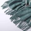 2024 Korean Style Women's Tassel Imitation Cashmere Shawl Scarf - Thick, Warm, Dual-Use, Perfect for Students and Christmas