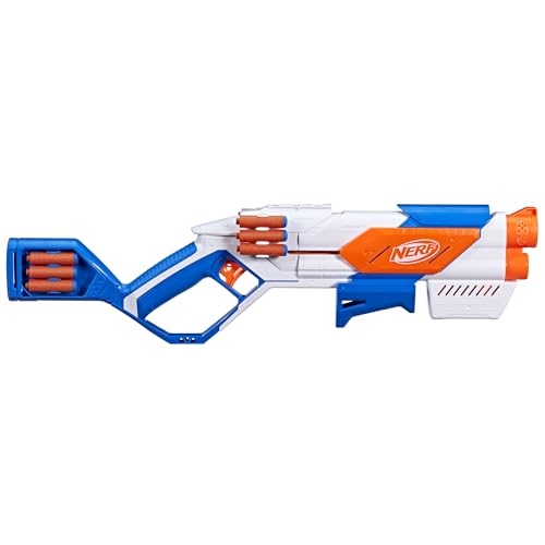 Nerf N Series Strikeback Blaster, includes 18 N1 darts and a built-in 6-dart clip, perfect for indoor and outdoor play. Ages 8+. Authentic (G0218)