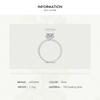 Modian 925 Sterling Silver Classic Round Clear CZ Wedding Brand Finger Rings Platinum Plated Statement Jewelry For Women