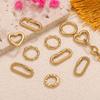 1Pcs Stainless Steel Clasps Gold Geometry Heart Round Ring Lobster Clasp Hook Connectors Diy Jewelry Making Supplies Accessories