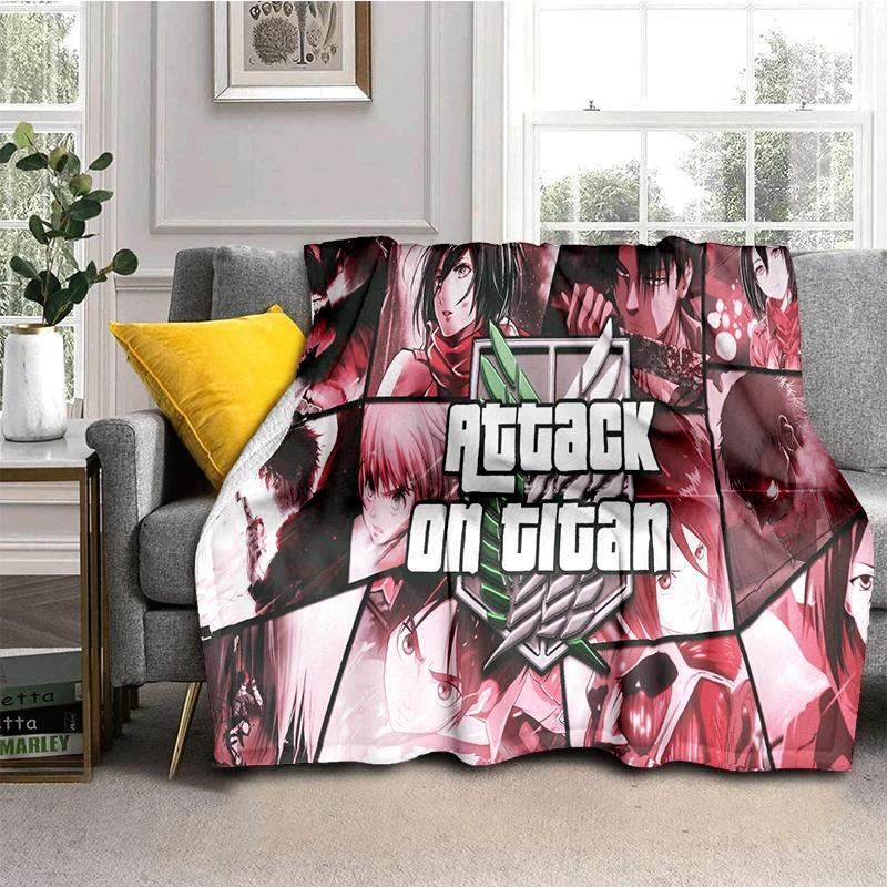 29 Style New Cartoon Attack on Titan Eren Anime Soft Flannel Blankets,Throw Blanket Comfortable for Beds Sofa Home Bedroom Gift