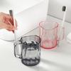 Nordic Geometric Transparent Wash Cup with Toothbrush Holder