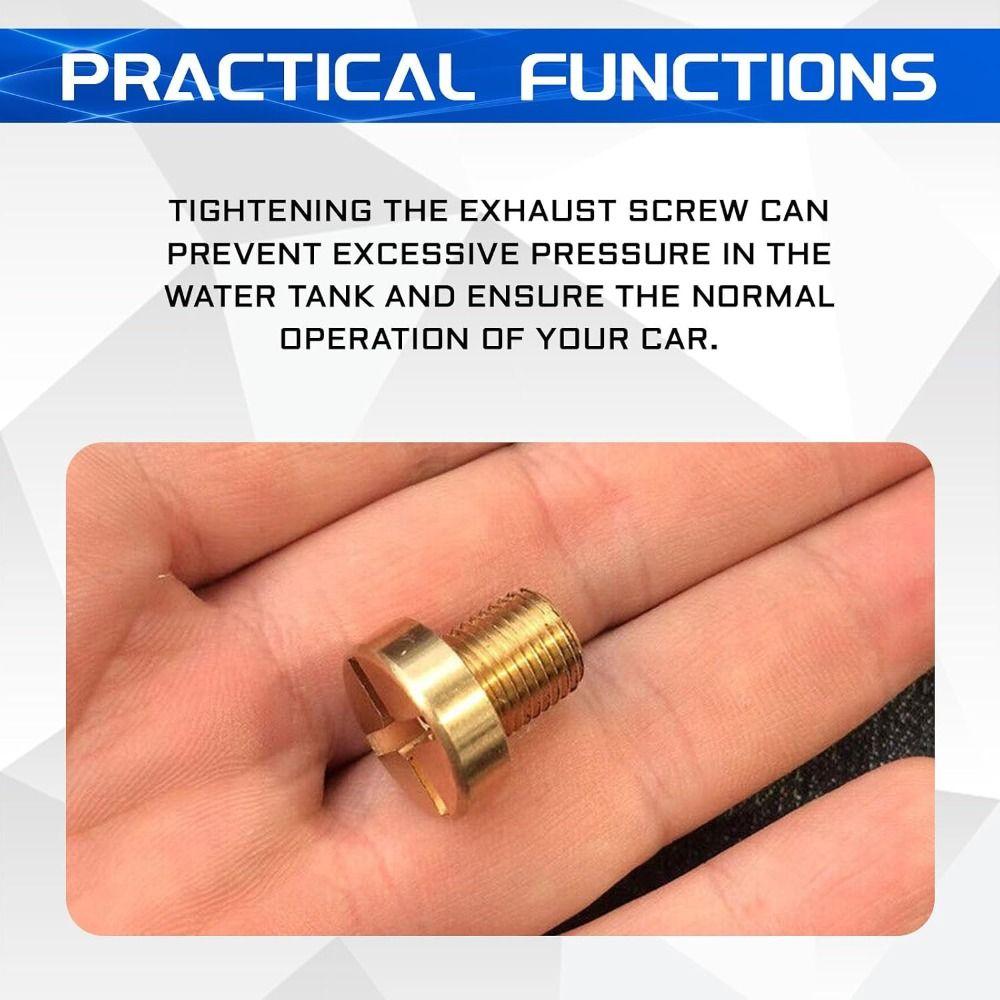 Brass Coolant Expansion Screw External Thread Radiator Plug Replacement Part Coolant Drain Plug