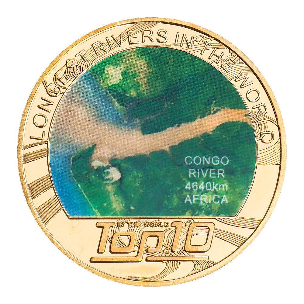 Top 10 River Commemorative Coins, Metal Badges, Collectible Gifts, Commemorative Badge Gift Boxes, Graduation Gifts