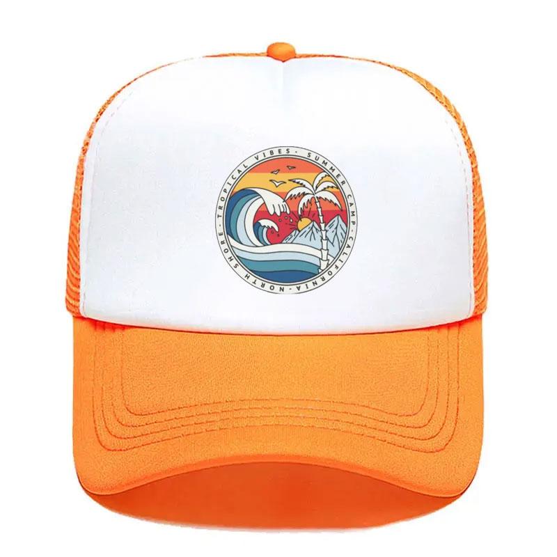 Berretto da Baseball da Spiaggia per Surf Sportivo Uomo Donna Regolabile Cappello Trucker da Surf Primavera Snapback Cappellini Berretto da Baseball