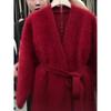 Elegant Fluffy Knit Cardigan – Slim Fit, Autumn/Winter Style