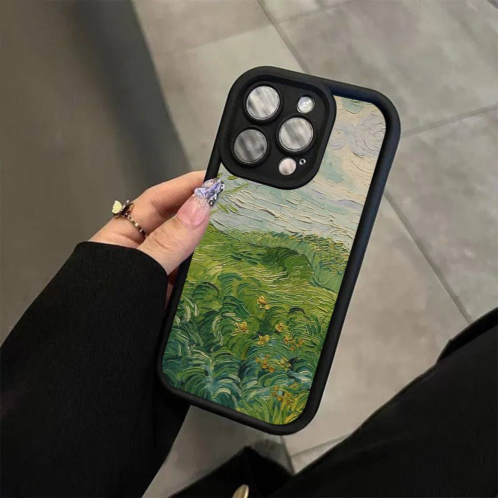 Retro Van Gogh Oil Paint For iPhone 17 16 15 14 13 12 11 Pro Max Plus Black Full Coverage Soft Funda Silicone Cover