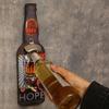 Wall Bottle Opener Beer Bottle Shape Wall-mounted Graffiti Artistic Decoration Iron Restaurant Wall Bottle Opener for Restaurant