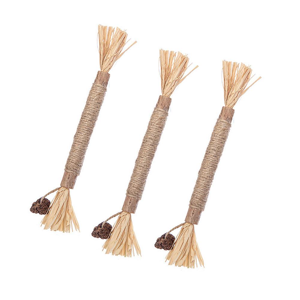 Cat Toys Silvervine Chew Stick Pet Supplies Cleaning Teeth Stick Pet Bite Cat Toy Hemp Rope