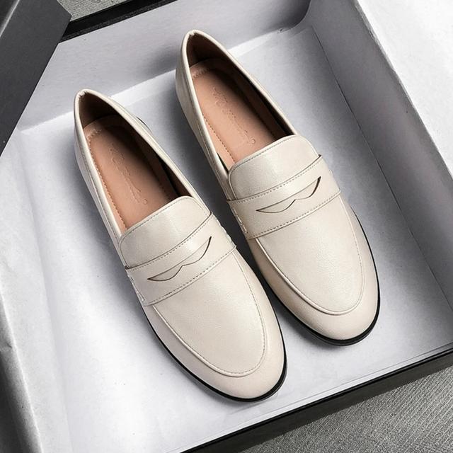 Loafers Flats Sko Kvinner Mykt Skinn Retro Mote Design Dame Jenter Kjøring Tur Ny vår Fritidssko For Dame