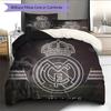 Pościel z wzorem drużyny z Madrytu Dekoracja domu Prezent urodzinowy (1 * poszwa na kołdrę + 2 * poszewki na poduszki, bez rdzenia)