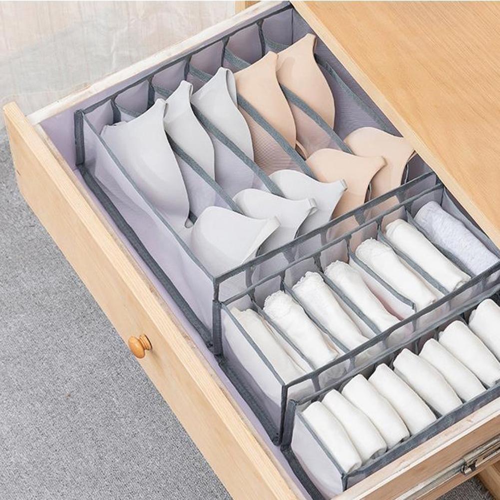 3 piece Storage Box Washable Foldable Household Drawer Underwear Compartmentalization Box