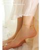 European & American Niche Design Pearl Cross Pendant Gold-Plated Anklet: Simple, Fashionable, Titanium Steel, Fairy Style for Women