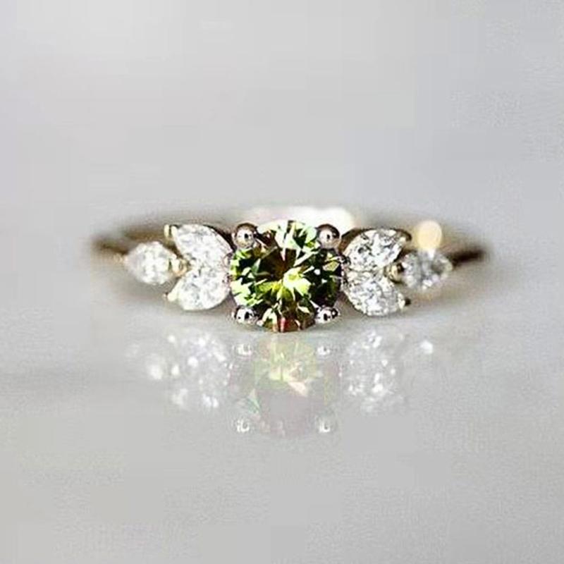 Huitan Colored Cubic Zirconia Women Rings for Wedding Party Luxury Gold Color Bright Female Rings Party Trendy Jewelry Drop Ship