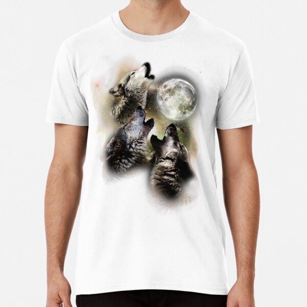 Direwolf Brothers Howling at Full Moon Premi S to 5XL Made in the AU/USA T-Shirt