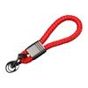 Strong Woven Cord Keychain Leather & Aluminum Auto Accessory Secure Clasp Keychain Car Key Organizers Suitable for Car