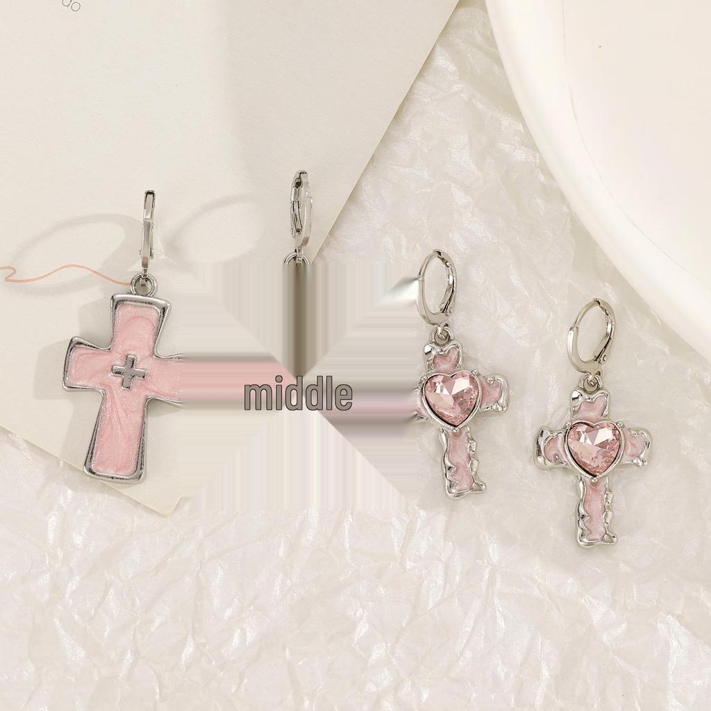 Unisex Silver Crystal Earrings: Classic Hip Hop Party Jewelry Gift