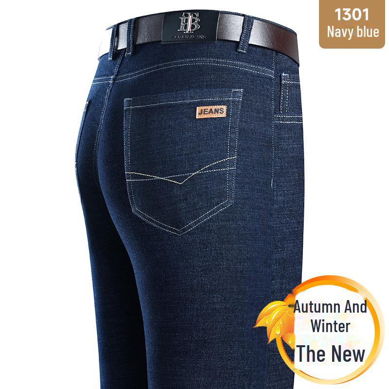 

Прямые джинсы Purkey Kangaroo Elastic для мужчин - плотный деним для осени/зимы, деловой повседневный стиль Size 36 чёрный