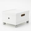 MUJI Recycled Polypropylene File Box Lid with Caster 25cm White 15930845 Standard, Attachment, Wide, Gray,