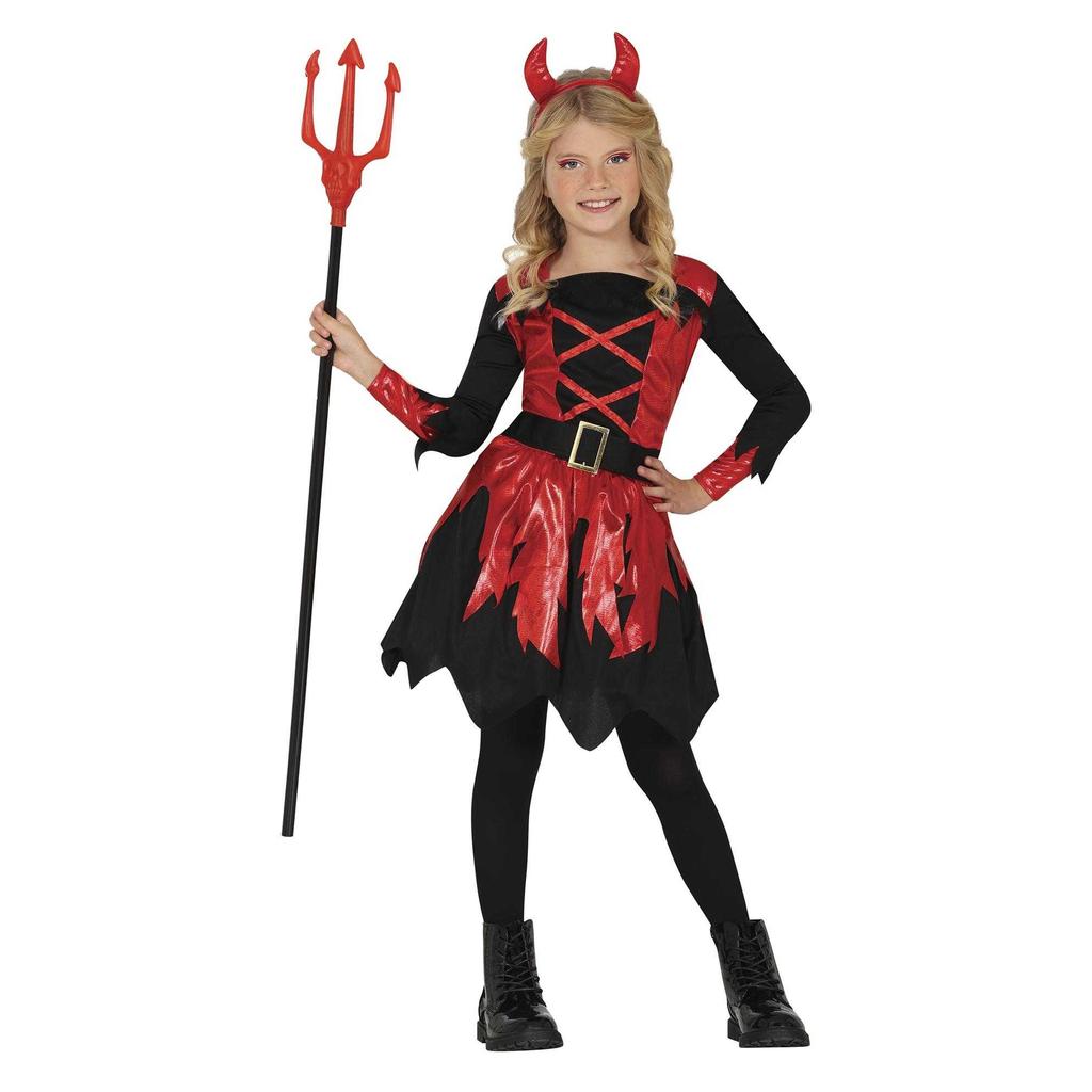 Fiestas Guirca Girls Devil Costume Set