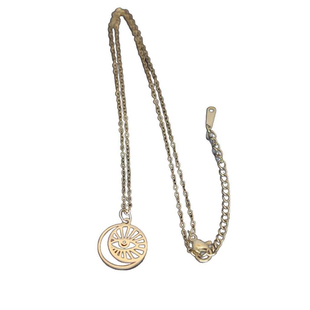European & American Devil's Eye Stainless Steel Pendant Necklace - Stylish, Versatile Clavicle Chain