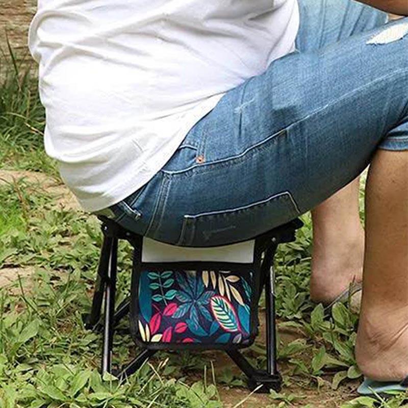 Collapsible Stool Mini Lightweight Recliner Foot Rest Fishing Chair Footrest For Patio Travel Picnic Walking Hiking Festival