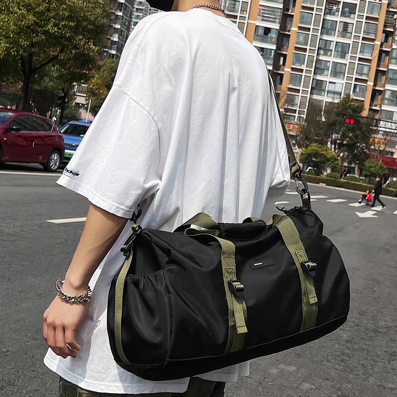 Short-term Travel Bag Duffel Bag for Men Large Capacity Lightweight Women Splicing Hand Held One Shoulder Crossbody Bag