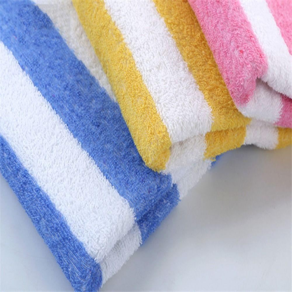 Striped Gym Towel Cotton Beach Towel Camping Sports Bath Towel