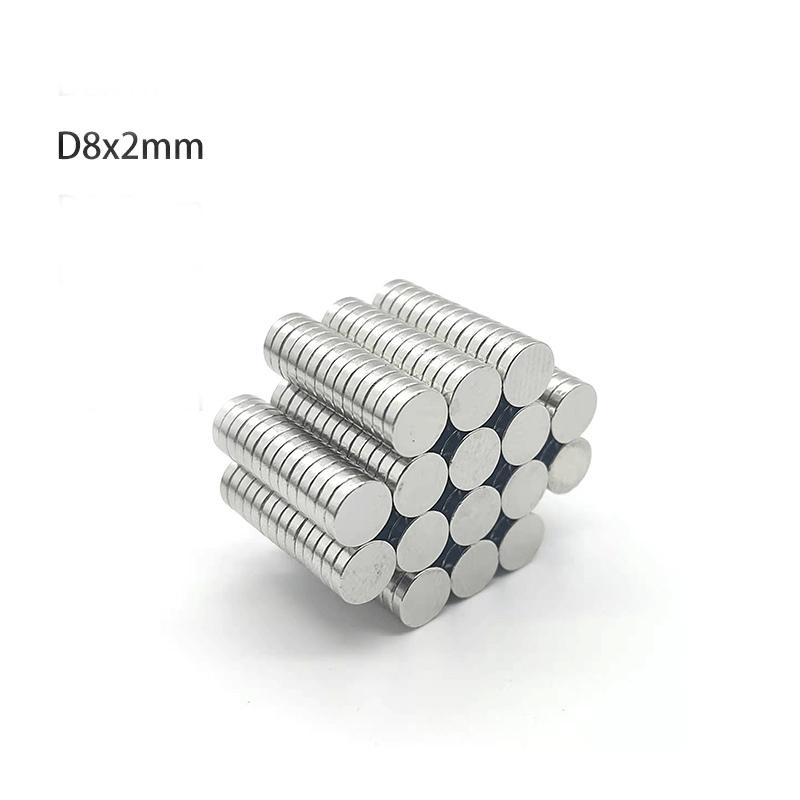 Magneti Grado 8x2mm – Magneti Cilindrici Robusti per Uso Domestico, Ufficio e Industriale