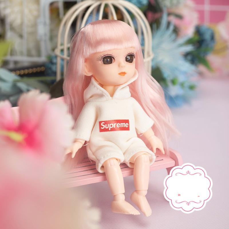 

15 см міні рухома 13 шарнірних ляльок дівчаток іграшка 3D великі очі BJD принцеса повний одяг сукні колекція дитячі ляльки подарунок