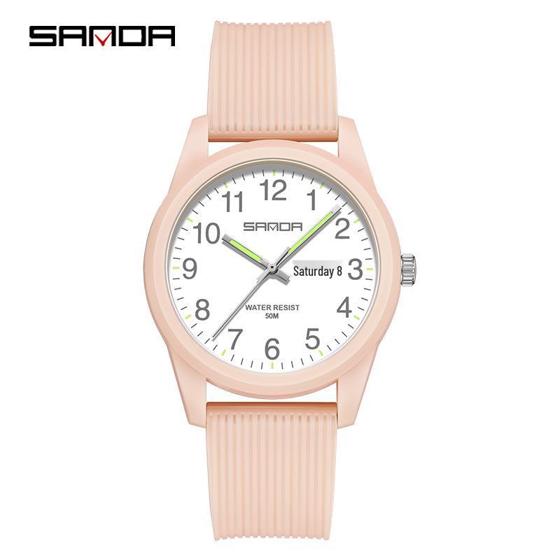 Sanda Creative Calendar Wristwatch for Students – Versatile Fashion Dial for Men & Women