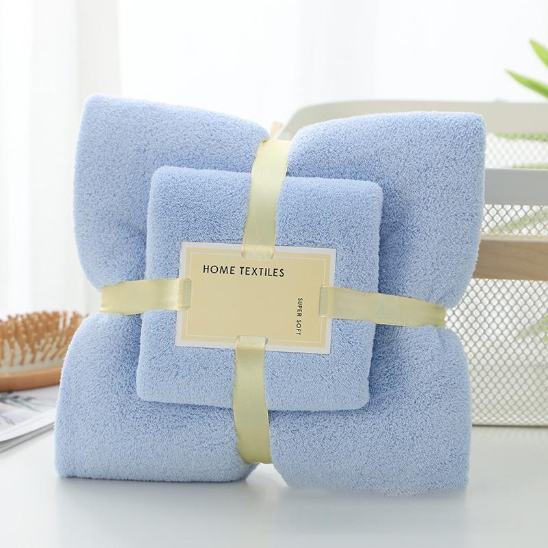 Wearable Towel Robe Set - Super Soft & Quick-Dry Coral Fleece, Highly Absorbent Bath Sheet for Women Men Spa & Home Use