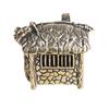 Antique Brass Cottage Sandalwood Incense Burner Creative Desktop Ornament Thatched House Copper Sculpture Decoration Ol