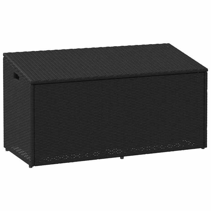 VidaXL Boîte de rangement de jardin noir 110x50x58 cm résine tressée, coffre de rangement de jardin, boîte de rangement de 4104069