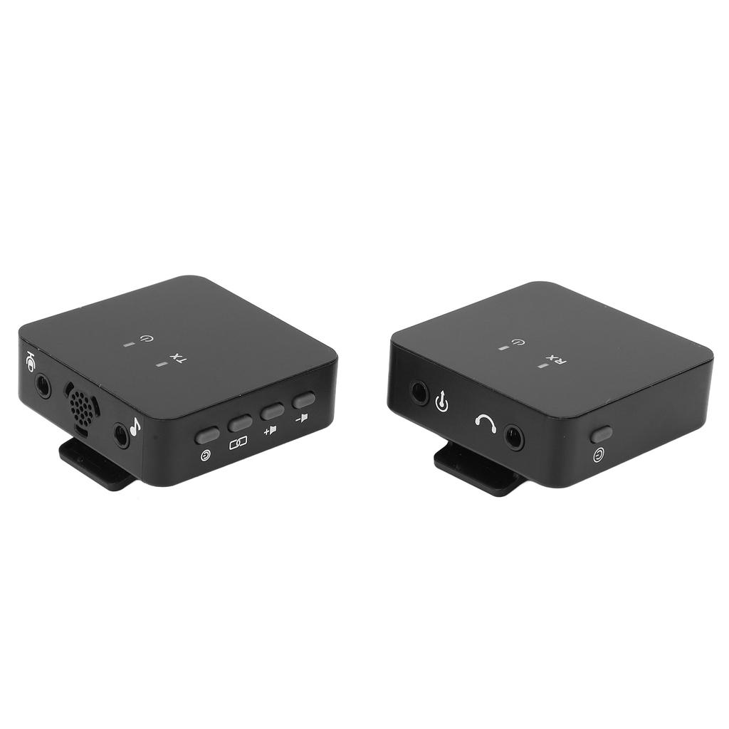 Wireless Lavalier Microphone Clip On Lapel Mic Transmitter Receiver Set Kit for Interview