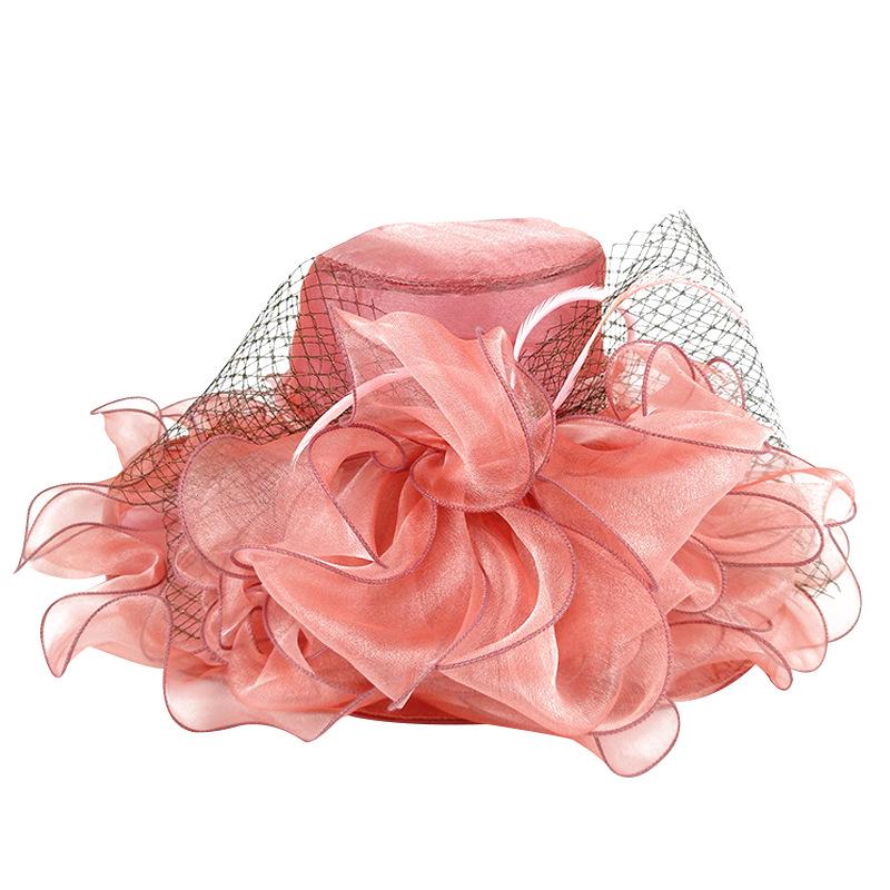 Creative hat summer hat UV protection European and American Eugen yarn fashion mesh yarn hat big edge hat women's sun hat