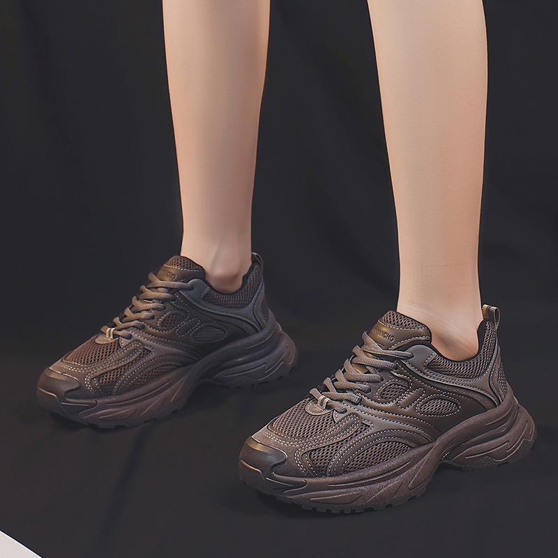 Fashion Ins Trendy Dad Shoes Light Running Shoes Summer Casual Sneaker Mesh Breathable White Shoes for Women