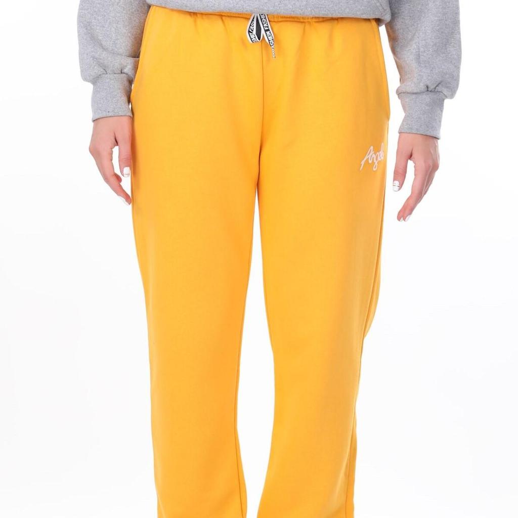 Pantalones de chándal amarillos elásticos bordados de ángel para mujer  comprar a buen precio — entrega gratuita, reseñas reales con fotos — Joom