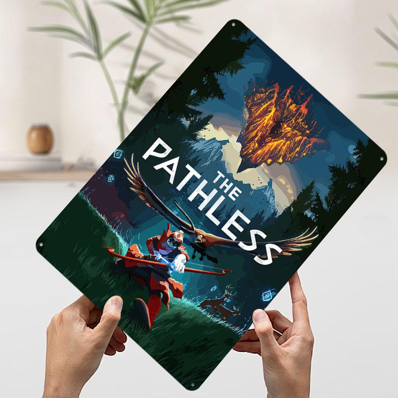 

The Pathless Game Cover Art Poster Customized Wall Art Vintage Metal Signs Retro Tin Plaque for Man Cave Home Decor Wand Deko 7.9x11.8In(20x30cm)