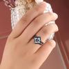 925 silver ring earrings pendant necklace natural sky blue Topaz real gemstone fine jewelry set for women's Daily and party wear