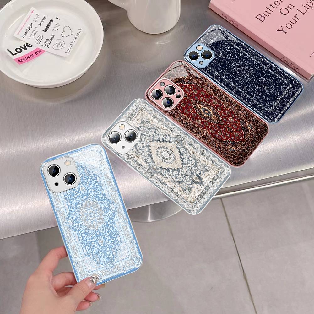 Retro Persian Printed Tempered Glass For Iphone 14 13 12 11 Pro Mini XS MAX 14Plus X XS XR Cover