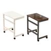 End Table Furniture Practical C Shaped TV Tray for Bedside Small Space Proch Brown