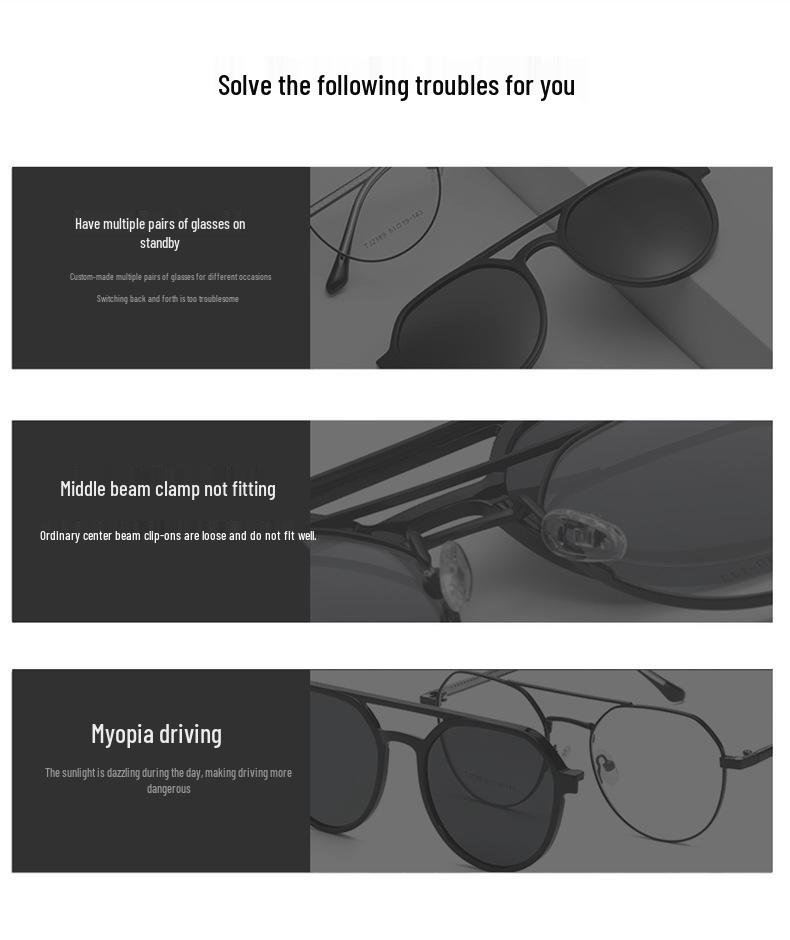Men's Polarized Semi-Rimless Flip-Up Sunglasses - Magnetic, Minimalist, Outdoor Sports Light Luxury