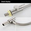304 Stainless Steel Single Cold Water Faucet Universal Rotation Single Handle Black Color Deck Mounted Kitchen Sink Water Tap