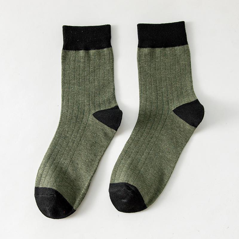 

Мужские универсальные шерстяные носки средней длины — Новое поступление на осень/зиму: Повседневная, плотная, дышащая и теплая. One Size чёрный