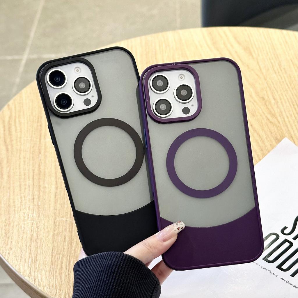 Applicable To Apple 16 Dual Color Combination Mobile Phone Case IPhone 14 Magnetic 11 Side Pro Suction ProMax Protection 12 Protection 13 Set 15